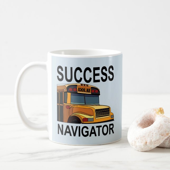 Success Navigator School Bus Driver Coffee Mug (With Donut)