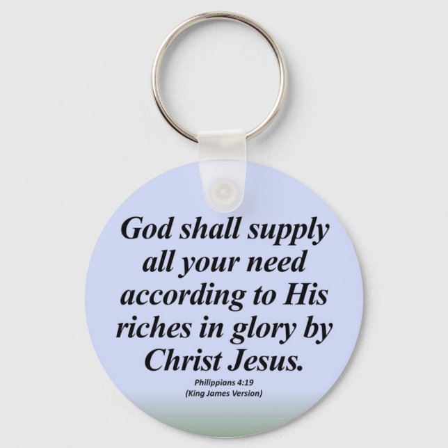 Success Philippians 4:19 Abbrev Key Ring (Front)