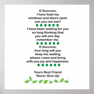 Success Poetry Inspirational Motivational Poster