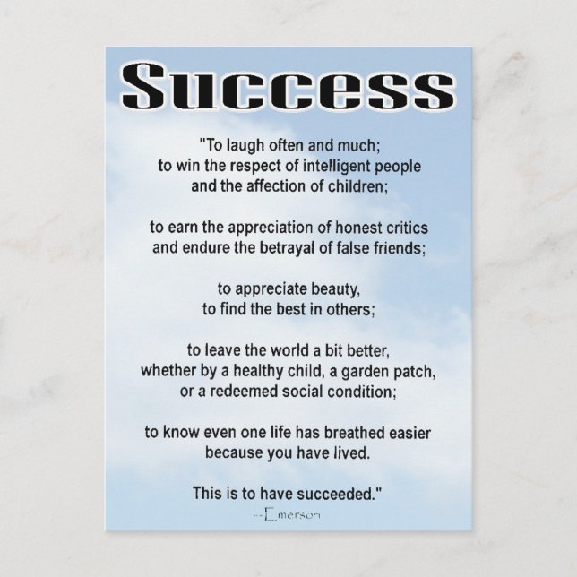 Success Postcard (Front)