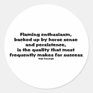 Success Quote Classic Round Sticker