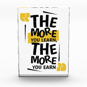 Success Quote The More You Learn Photo Block