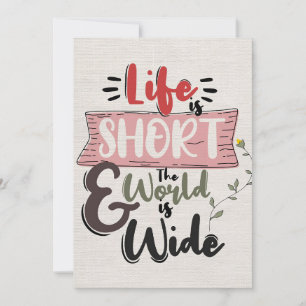 Success Quote The World Is Wide Holiday Card