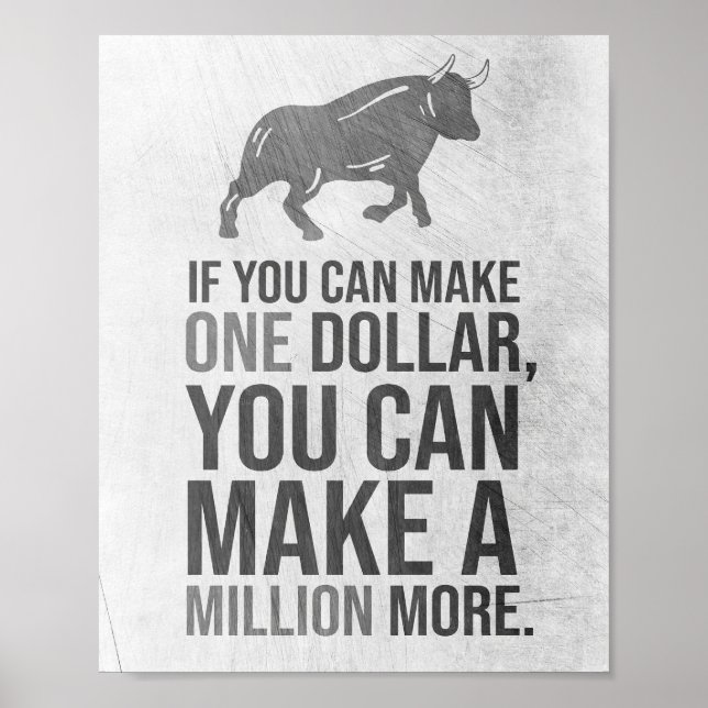 Success Quote You Can Make A Million Poster (Front)