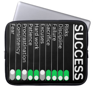 Success Settings Menu Laptop Case for Motivation