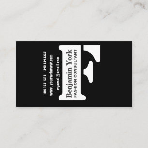 Success Starts Now! Modern Edgy Bold Classy Black Business Card