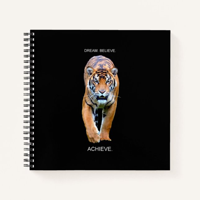 Success Tiger Modern Elegant Self Improvement Notebook (Front)