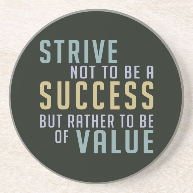 Success & Value Motivational coaster (Front)