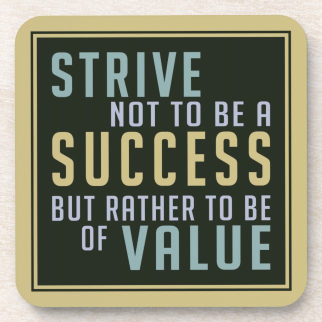 Success & Value Motivational coasters (Front)