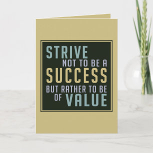 Success & Value Motivational greeting card