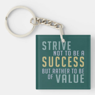 Success & Value Motivational key chain