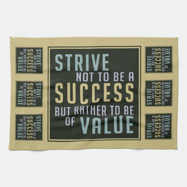 Success & Value Motivational kitchen towel (Horizontal)
