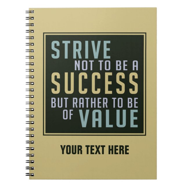 Success & Value Motivational notebook (Front)