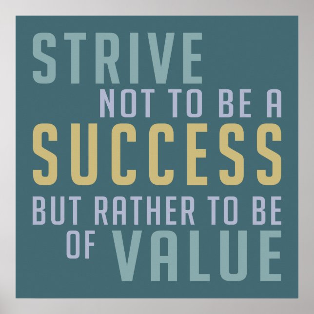 Success & Value Motivational poster (Front)