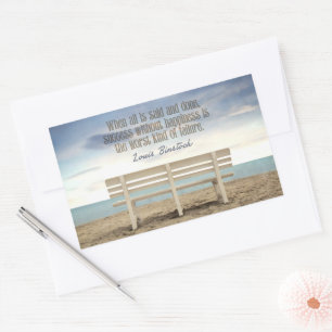 "Success without happiness" Inspirational Quote Rectangular Sticker