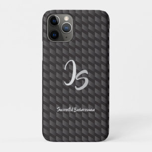 "Successful Businessman" Personal Silver Monogram Case-Mate iPhone Case