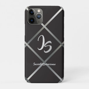 "Successful Businessman" Personal Silver Monogram Case-Mate iPhone Case