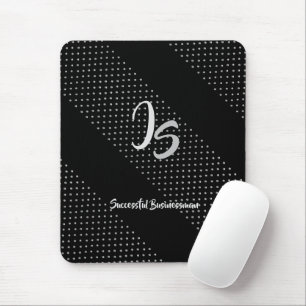 "Successful Businessman" Personal Silver Monogram Mouse Pad