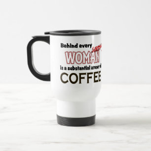 Successful woman coffee travel mug