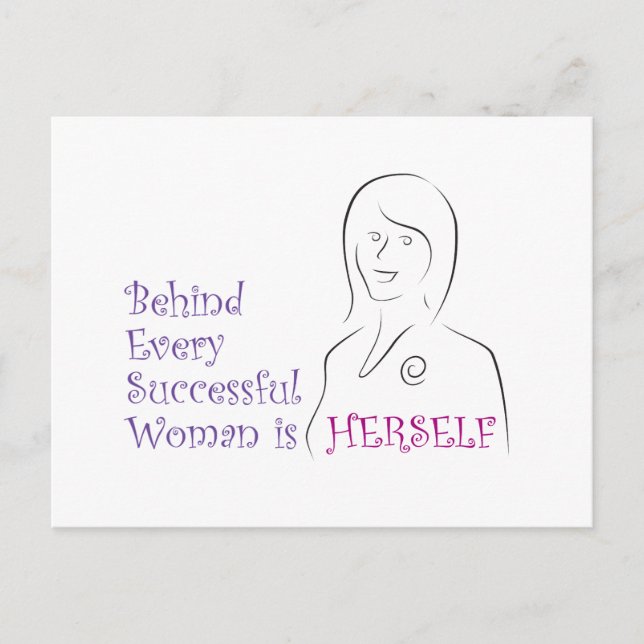Successful Woman Postcard (Front)