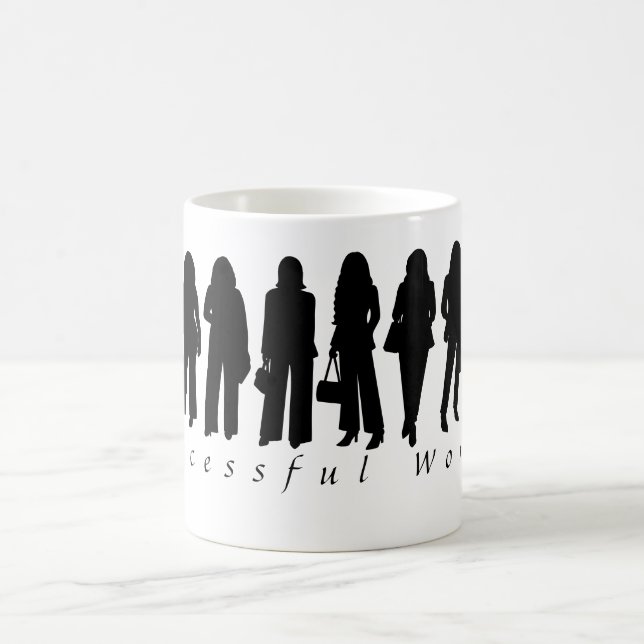 Successful Woman Silhouette Coffee Mug  (Center)