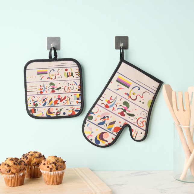 Succession, Kandinsky  Oven Mitt & Pot Holder Set (Insitu(Hanging))