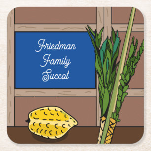 Succot Paper Coasters Personalised