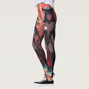 Succubus Contact at Crossroads: Anime Lilin Demon Leggings