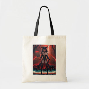 Succubus Contact at Crossroads: Anime Lilin Demon Tote Bag