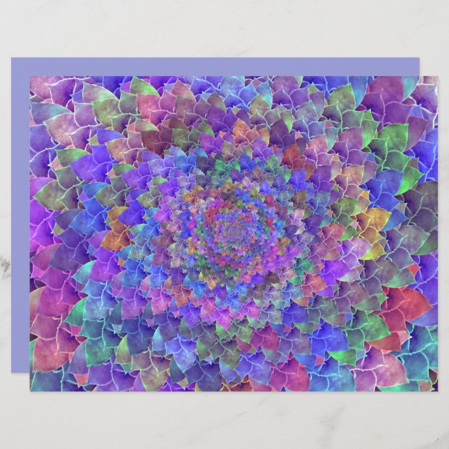 Succulent Abstract Art Floral Purple Colourful (Front/Back)