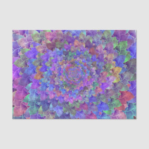 Succulent Abstract Art Floral Purple Colourful Tissue Paper