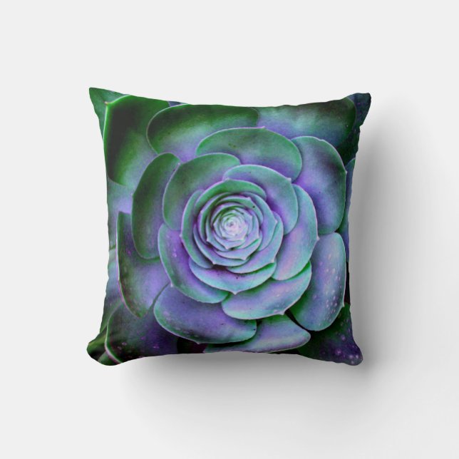 Succulent Abstract Fine Artsy Cushion (Front)