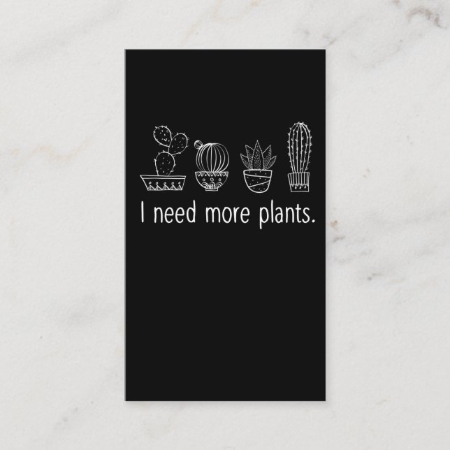 Succulent addicted Gardener Plant Lady Cactus Business Card (Front)