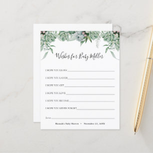 Succulent and Eucalyptus Wishes for the Baby