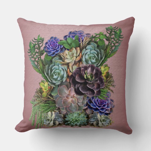Succulent arraingements cushion (Front)