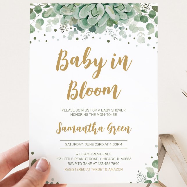 Succulent Baby Shower Invitation (Creator Uploaded)