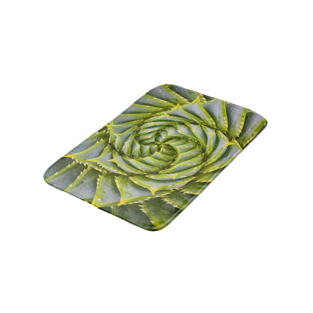 Succulent Bath Mat for your Coastal Beach Bathroom (Angled)