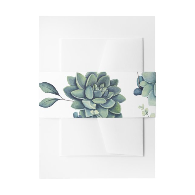 Succulent Belly Band Invitation Belly Band (Front Example)