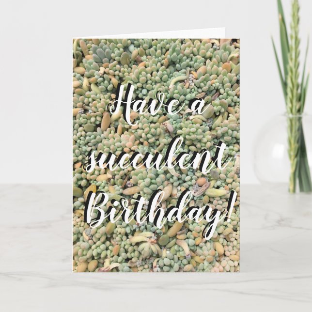 Succulent Birthday Card (Front)