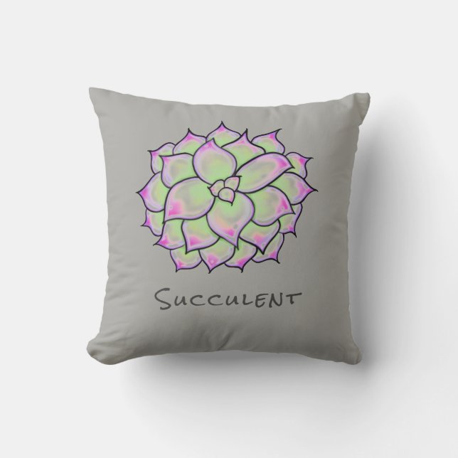 Succulent Bloom Cushion (Front)