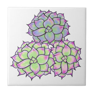 Succulent Bloom Tile
