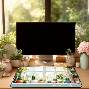 Succulent Cactus Botanical Houseplants Desk Mat