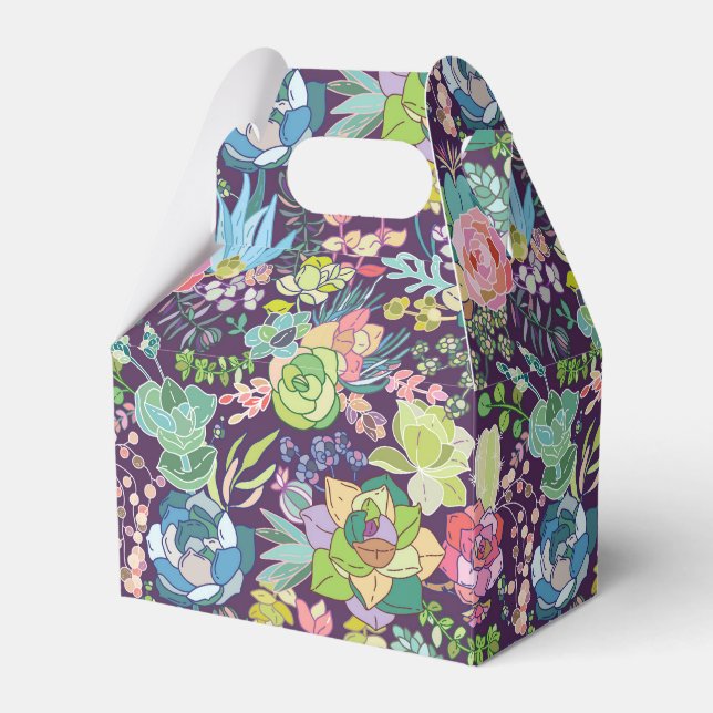 Succulent Cactus Gardening Favour Box (Front Side)