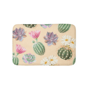 Succulent Cactus: High Detail Pattern Bath Mat