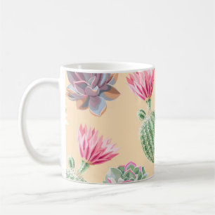Succulent Cactus: High Detail Pattern Coffee Mug