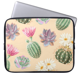 Succulent Cactus: High Detail Pattern Laptop Sleeve