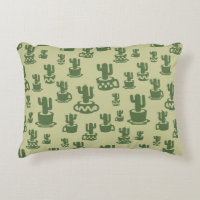Succulent cactus silhouette in cups and pots acce