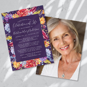 Succulent Celebration of Life Invitation