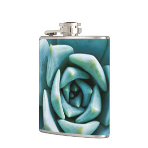 Succulent Closeup Hip Flask