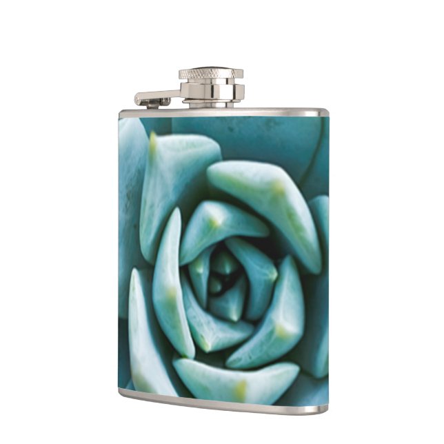 Succulent Closeup Hip Flask (Left)